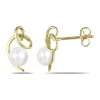 Wholesale 💯 Cultured Freshwater Pearl Twist Earrings in 10k Yellow Gold by Belk & Co. 🔔