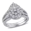 Cheapest 🧨 1/4 ct. t.w. Diamond Vintage Engagement Ring Set in Sterling Silver by Belk & Co. 💯