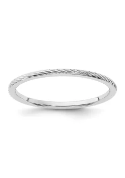 Outlet 👏 14K Gold 1.2mm Twisted Wire Pattern Stackable Band by Belk & Co. 🔥