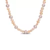 Best Sale ⭐ 7.5-8MM Purple Freshwater Cultured Pearl and 5-5.5MM Pink Freshwater Cultured Pearl Necklace in Sterling Silver, 18 in by Belk & Co. 🛒