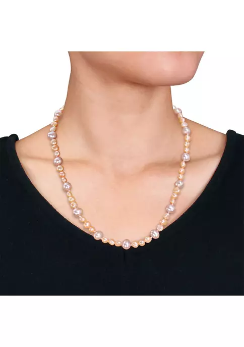 Best Sale ⭐ 7.5-8MM Purple Freshwater Cultured Pearl and 5-5.5MM Pink Freshwater Cultured Pearl Necklace in Sterling Silver, 18 in by Belk & Co. 🛒 2 Best Sale ⭐ 7.5-8MM Purple Freshwater Cultured Pearl and 5-5.5MM Pink Freshwater Cultured Pearl Necklace in Sterling Silver, 18 in by Belk & Co. 🛒 - Image 2