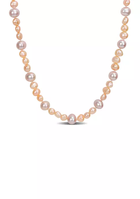 Best Sale ⭐ 7.5-8MM Purple Freshwater Cultured Pearl and 5-5.5MM Pink Freshwater Cultured Pearl Necklace in Sterling Silver, 18 in by Belk & Co. 🛒 6 Best Sale ⭐ 7.5-8MM Purple Freshwater Cultured Pearl and 5-5.5MM Pink Freshwater Cultured Pearl Necklace in Sterling Silver, 18 in by Belk & Co. 🛒 - Image 6