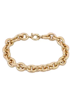 Best reviews of 🎁 Oval Link Bracelet in Yellow Plated Sterling Silver by Belk & Co. ❤️ -DealsBelk & Co. Store Belk 39657