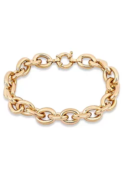 Buy 👍 Oval Link Bracelet in Yellow Plated Sterling Silver by Belk & Co. ⭐ -DealsBelk & Co. Store Belk 39662