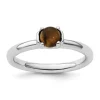 Top 10 🛒 Sterling Silver Stackable Expressions Tigers Eye Rhodium-plated Ring by Belk & Co. ✨
