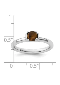 Top 10 🛒 Sterling Silver Stackable Expressions Tigers Eye Rhodium-plated Ring by Belk & Co. ✨ -DealsBelk & Co. Store Belk 39685