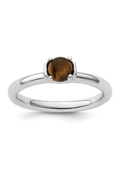 Top 10 🛒 Sterling Silver Stackable Expressions Tigers Eye Rhodium-plated Ring by Belk & Co. ✨ -DealsBelk & Co. Store Belk 39686