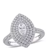 Budget 💯 1 ct. t.w. Diamond Marquise Triple Halo Engagement Ring in 14k White Gold by Belk & Co. 🧨