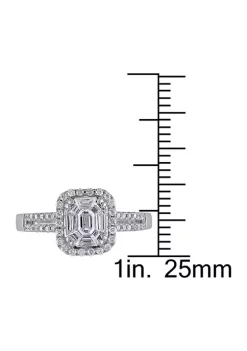 Cheapest 🎉 3/4 ct. t.w. Diamond Halo Split Shank Engagement Ring in 18k White Gold by Belk & Co. 😍 -DealsBelk & Co. Store Belk 39706