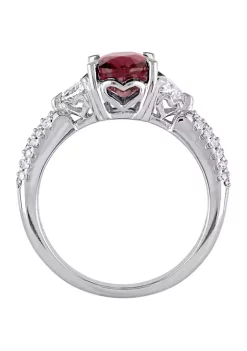 Top 10 🧨 2 ct. t.w. Pink Tourmaline and 5/8 ct. t.w. Diamond 3 Stone Ring in 14K White Gold by Belk & Co. 🎁 -DealsBelk & Co. Store Belk 39713