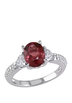 Top 10 🧨 2 ct. t.w. Pink Tourmaline and 5/8 ct. t.w. Diamond 3 Stone Ring in 14K White Gold by Belk & Co. 🎁 -DealsBelk & Co. Store Belk 39715