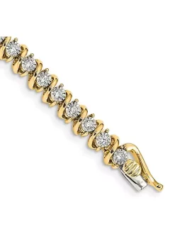 Brand new 🤩 0.99 ct. t.w. Diamond Bracelet in 14K Gold by Belk & Co. 🎁 -DealsBelk & Co. Store Belk 39728