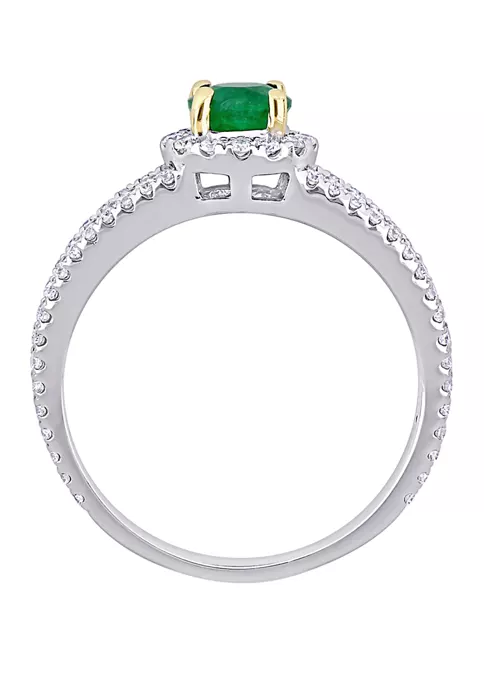 Cheap ๐งจ Emerald and Diamond Halo Split Shank Engagement Ring by Belk & Co. ๐ 2 Cheap ๐งจ Emerald and Diamond Halo Split Shank Engagement Ring by Belk & Co. ๐ - Image 2