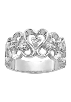Cheapest ✔️ 1/3 ct. t.w. Diamond Heart Ring in 14K White Gold by Belk & Co. ❤️