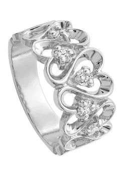 Cheapest ✔️ 1/3 ct. t.w. Diamond Heart Ring in 14K White Gold by Belk & Co. ❤️ -DealsBelk & Co. Store Belk 39746