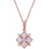Deals 👏 1/2 ct. t.w. Diamond Geometric Pendant with Chain in 14K Rose Gold by Belk & Co. ✔️