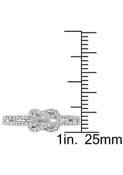 Best Pirce ⌛ 1/6 ct. t.w. Diamond Double Knot Ring in 14K White Gold by Belk & Co. 💯 -DealsBelk & Co. Store Belk 39784
