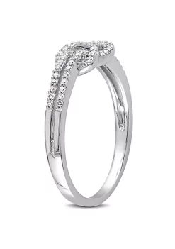 Best Pirce ⌛ 1/6 ct. t.w. Diamond Double Knot Ring in 14K White Gold by Belk & Co. 💯 -DealsBelk & Co. Store Belk 39785