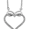 Cheapest 🔔 1/4 ct. t.w. Diamond Heart Infinity 18 inch Necklace in 14K White Gold by Belk & Co. 😀