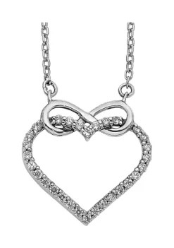 Cheapest 🔔 1/4 ct. t.w. Diamond Heart Infinity 18 inch Necklace in 14K White Gold by Belk & Co. 😀 7 Cheapest 🔔 1/4 ct. t.w. Diamond Heart Infinity 18 inch Necklace in 14K White Gold by Belk & Co. 😀 -DealsBelk & Co. Store Belk 39795