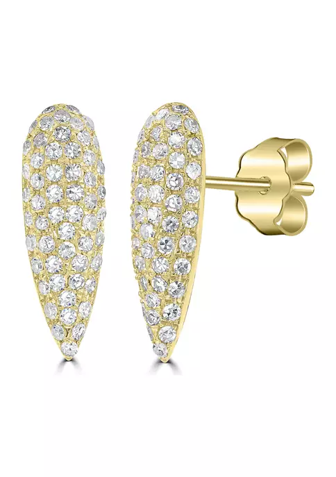 Discount 😍 3/8 ct. t.w. Diamond Teardrop Stud Earrings in 14K Yellow Gold by Belk & Co. ❤️ 2 Discount 😍 3/8 ct. t.w. Diamond Teardrop Stud Earrings in 14K Yellow Gold by Belk & Co. ❤️ - Image 2