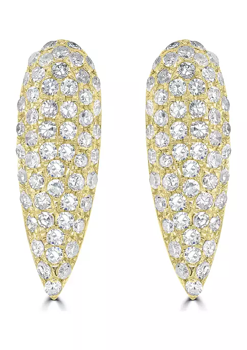 Discount 😍 3/8 ct. t.w. Diamond Teardrop Stud Earrings in 14K Yellow Gold by Belk & Co. ❤️ 4 Discount 😍 3/8 ct. t.w. Diamond Teardrop Stud Earrings in 14K Yellow Gold by Belk & Co. ❤️ - Image 4