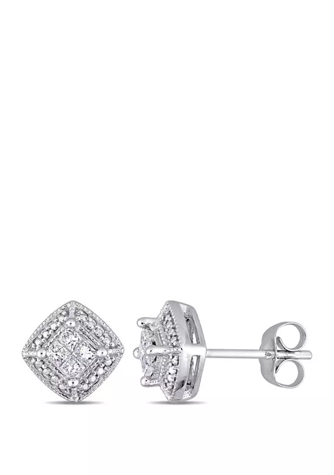 Wholesale ๐คฉ 1/4 ct. t.w. Diamond Cluster Stud Earrings in 10K White Gold by Belk & Co. ๐ 3 Wholesale ๐คฉ 1/4 ct. t.w. Diamond Cluster Stud Earrings in 10K White Gold by Belk & Co. ๐ - Image 3