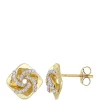 Best reviews of 😍 1/5 ct. t.w. Diamond Swirl Stud Earrings in 10K Yellow Gold by Belk & Co. 🎉