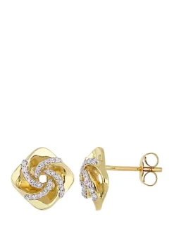 Best reviews of 😍 1/5 ct. t.w. Diamond Swirl Stud Earrings in 10K Yellow Gold by Belk & Co. 🎉 -DealsBelk & Co. Store Belk 39826