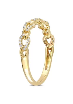 Hot Sale 🤩 1/6 ct. t.w. Diamond Link Ring in 10K Yellow Gold by Belk & Co. ✨ -DealsBelk & Co. Store Belk 39838