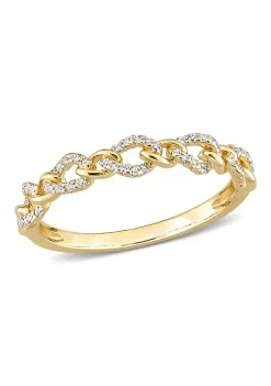 Hot Sale 🤩 1/6 ct. t.w. Diamond Link Ring in 10K Yellow Gold by Belk & Co. ✨ -DealsBelk & Co. Store Belk 39839