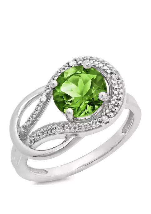 Best Sale ❤️ 10K White Gold Peridot and 1.7 ct. t.w. Diamond Accent Ring by Belk & Co. ⭐ 1 Best Sale ❤️ 10K White Gold Peridot and 1.7 ct. t.w. Diamond Accent Ring by Belk & Co. ⭐