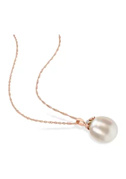 Wholesale 😍 9-10MM South Sea Cultured Pearl and Diamond Accent Necklace in 14k Rose Gold by Belk & Co. 👍 -DealsBelk & Co. Store Belk 39860