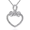 Best Pirce ❤️ Diamond Infinity Heart Pendant in 10k White Gold by Belk & Co. 🎁
