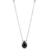 Best Pirce ✨ 1 1/3 ct. t.w. Black Onyx and 1/6 ct. t.w. White Topaz Pendant Necklace in Sterling Silver by Belk & Co. ❤️