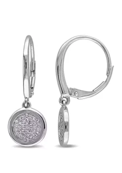 Buy ✨ 1/5 ct. t.w. Diamond Circle Drop Earrings in 10K White Gold by Belk & Co. ✨