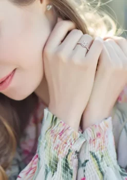 Top 10 🔔 Lab Created 2 ct. t.w. Oval-Cut Moissanite and 1/10 ct. t.w. Diamond Engagement Ring in 14k White Gold by Belk & Co. 🎁 -DealsBelk & Co. Store Belk 399