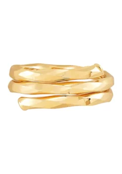 New 👏 Triple Row Bypass Mirror Ring in 10K Yellow Gold by Belk & Co. 😉 -DealsBelk & Co. Store Belk 3999
