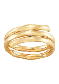 New 👏 Triple Row Bypass Mirror Ring in 10K Yellow Gold by Belk & Co. 😉 -DealsBelk & Co. Store Belk 4000