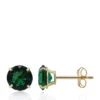 Deals 🤩 1.5 ct. t.w. Emerald Stud Earrings in 10K Yellow Gold by Belk & Co. 😍