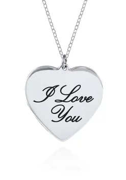 Best Sale 🎁 Sterling Silver I Love You Heart Pendant by Belk & Co. ✔️
