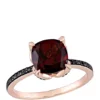 New 🎁 3.1 ct. t.w. Garnet, 1/10 ct. t.w. Black Diamond Accent Ring in by Belk & Co. ⌛