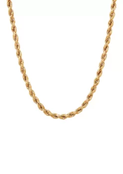 Flash Sale 😀 5 Millimeter Supreme Glitter Rope Chain Necklace in 14K Yellow Gold by Belk & Co. ⌛ -DealsBelk & Co. Store Belk 4069