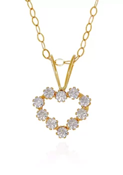 Best reviews of 🧨 Cubic Zerconia Baby Heart Pendant in 14k Yellow Gold by Belk & Co. 🛒