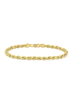 Cheap 🎁 Men's Rope Chain Bracelet in 10k Yellow Gold (5 mm/9 in) by Belk & Co. ⌛ -DealsBelk & Co. Store Belk 4094