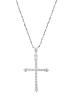 Best Pirce 🥰 1/2 ct. t.w. Lab-Created Diamond Necklace in 10K White Gold with 18" Rope Chain by Belk & Co. 🔥