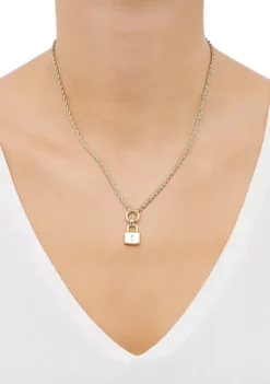 New ✔️ Lock with Keyhole Necklace in 10K Yellow Gold by Belk & Co. 👍 -DealsBelk & Co. Store Belk 4105