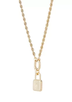 New ✔️ Lock with Keyhole Necklace in 10K Yellow Gold by Belk & Co. 👍 -DealsBelk & Co. Store Belk 4106