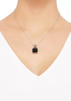Top 10 ❤️ Onyx Pendant Necklace in Sterling Silver by Belk & Co. 🔔 -DealsBelk & Co. Store Belk 4136
