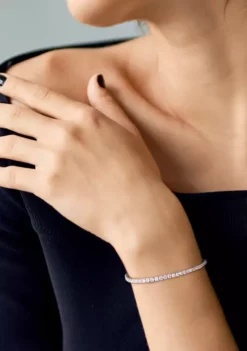 Best reviews of 🛒 Lab Created 8.25 CT TGW Created White Sapphire Tennis Bracelet in Sterling Silver by Belk & Co. 🔥 -DealsBelk & Co. Store Belk 4182